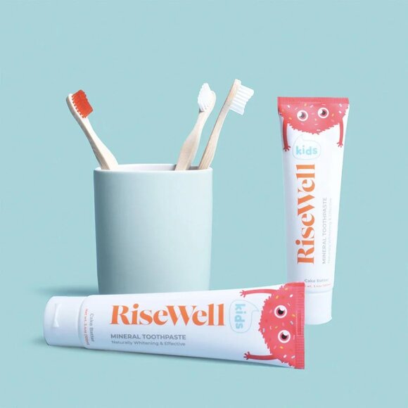 NWT 3-Pack RiseWell Kids Mineral Toothpaste Cake Batter Flavor 3.4 oz - Picture 3 of 7